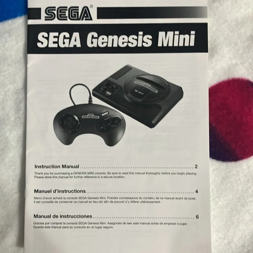SEGA Genesis Mini Console 2 controllers with HDMI cable